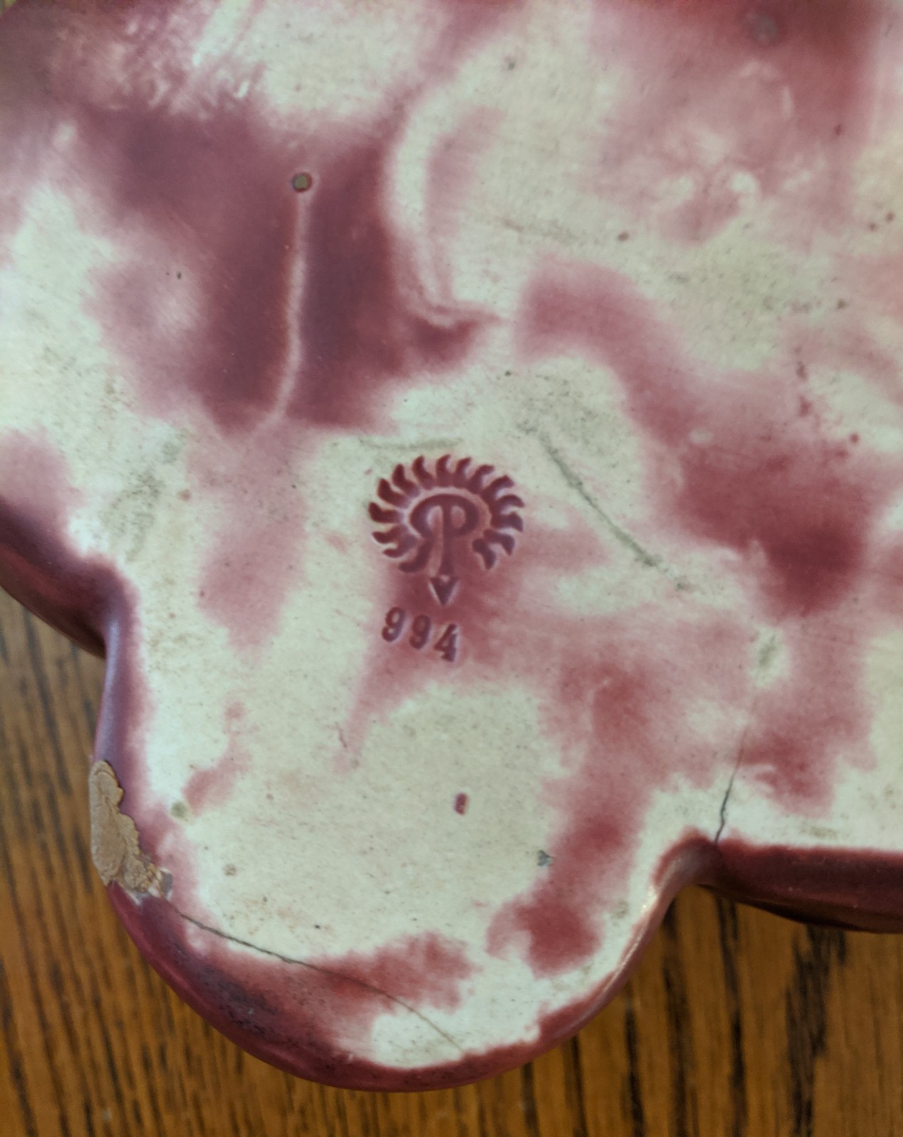 Rare Rookwood Bat Ashtray Shape 994 with Vellum Glaze good overall sold "as is"