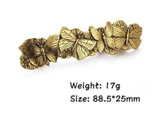 Gold Color Alloy Silver Butterfly hair clip with French clip