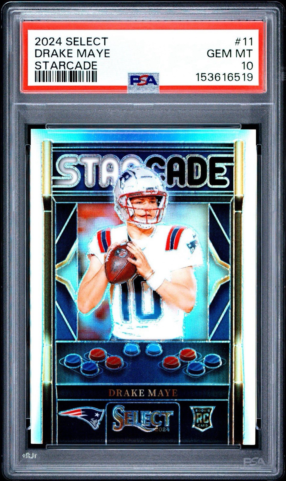 Drake Maye Panini Mosaic Center Stage #11 Silver