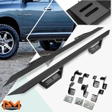 For 09-20 Dodge Ram Truck Quad Cab 3" Side Nerf Bar Running Board+Down Step Pad