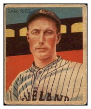 1934-36 DIAMOND STARS # 32 SAM RICE INDIANS VG 473706 (KYCARDS)
