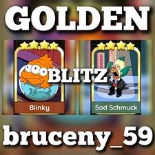 MOGO Blinky  Sad Schmuck- Golden Blitz sticker For Monopoly Go