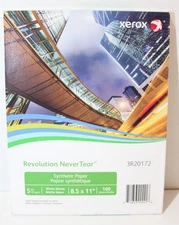 XEROX Revolution NeverTear Synthetic Paper, 5MIL, 8.5x11"- 100  Sheets