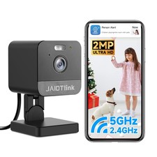 JAIOTlink 1080P 2.4g/5g Indoor Camera, Plug-in Cameras for Home 1080P, Black