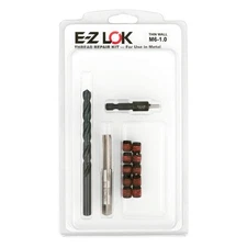 EZ LOK M6 1.0 Thread Repair Tool Kit Carbon Steel Inserts for Metal Repairs