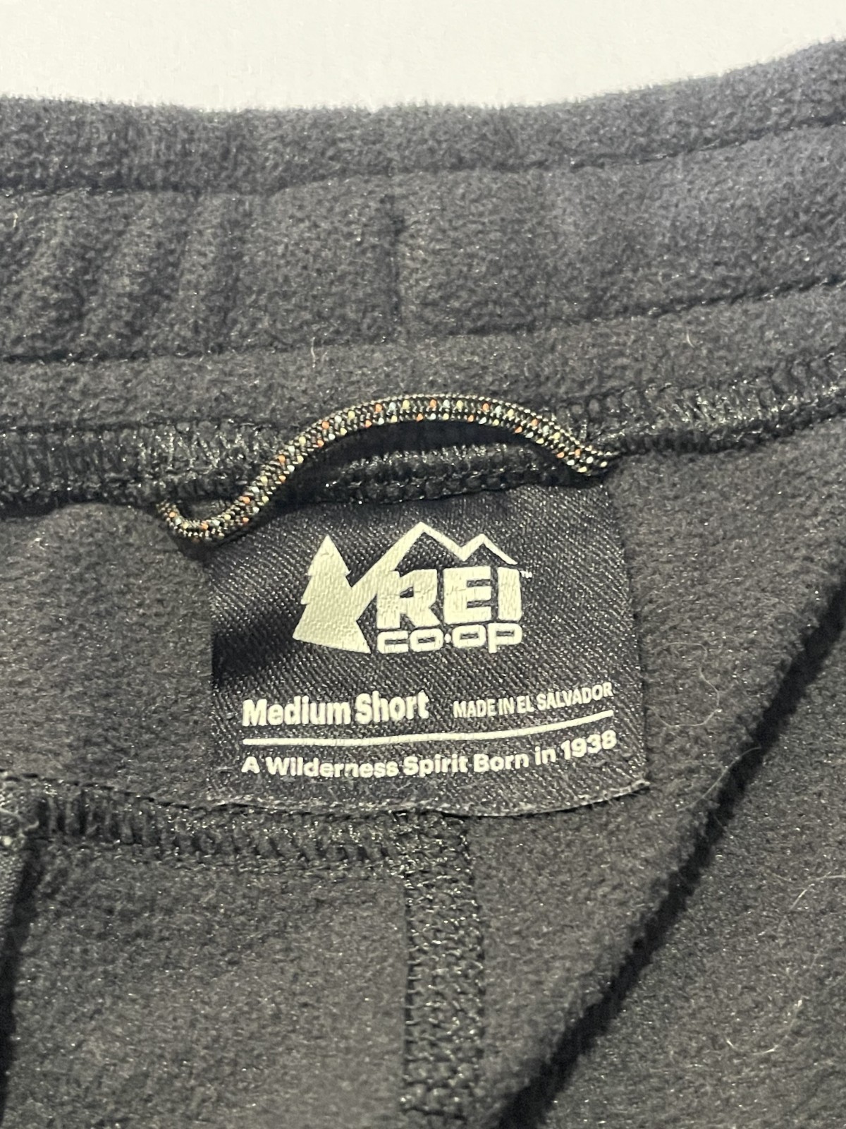 Rei Co-op Trailmade Fleece Pants Medium Short Mens Black Drawstring Tapered