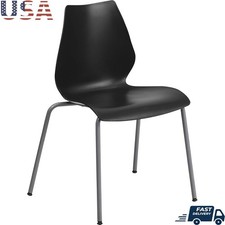 Ergonomic Stacking Chair Polypropylene Seat Conference Room Heavy Duty 770lbs US