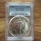 1987 American Silver Eagle 1 OZ PCGS MS69
