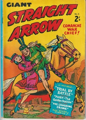 Australian Western Comic: Straight Arrow  Giant Edition #5 Red Circle Press 1959