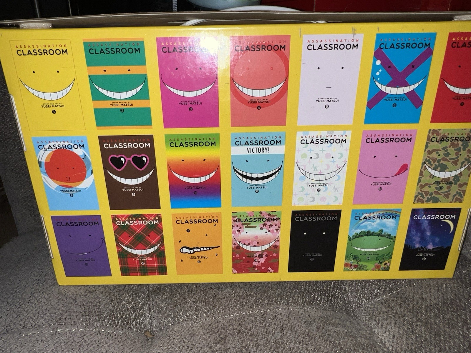 Juego completo de caja manga Assassination Classroom Vol 1-21 con póster y libro de arte