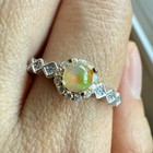 925 Sterling Silver Ring 5mm Natural Opal Gemstone Zircon Women Jewelry Gift — photo 10
