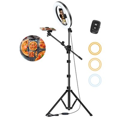 Soft Ring Light with Stand & Dual Phone Mount, Phone Tripod with Ring Light, ...