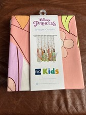 NEW NWT The Big One Kids Cute Disney Princess Fabric Shower Curtain 70" x 72"