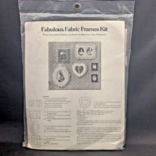 Vintage Woman's Day Fabulous Fabric Frames Kit Heart Oval Rectangle Needle Craft