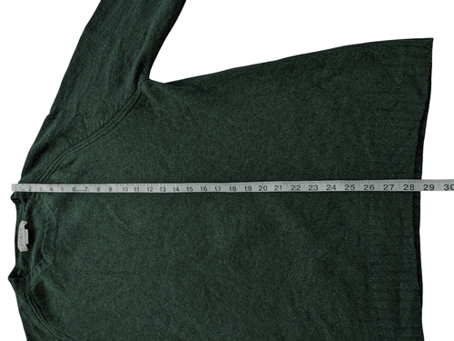 Vintage J. Crew Men's 100% Wool Crewneck Sweater Large/L Forest Green - Picture 5 of 7