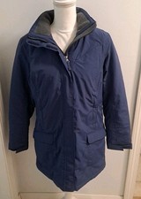 Lands  End The Squall Womens S/P 6-8 Blue Long Winter Coat Parka Waterproof