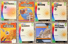 Grade 3 Homeschool Workbook Lot 8 Books Science Geography LA Writing Phonics