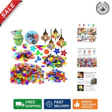 Engage in Creativity with 1100 Pcs Smooth Edge Glass Mosaic Tiles for Crafts