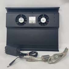 Titan G3T Black All Aluminum Dual Fan 4-Port USB Hub Notebook PC Cooling Pad