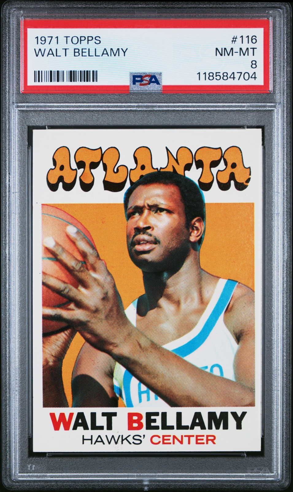 1971 TOPPS #116 WALT BELLAMY PSA 8