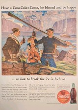 1943 Coca-Cola Iceland Liberation Print Ad, Allied Forces Winning WWll