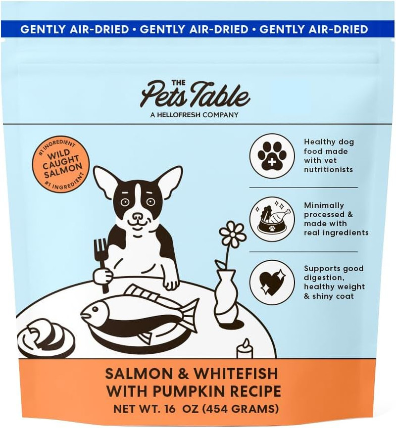 Salmon & Whitefish with Pumpkin Grain Free Air Dried Dog Food, 1 Lb / 16 Oz Bag