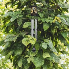 39"Long Solar Tree of Life Silhouette Cylinder Wind Chime Home Decor Unique Gift