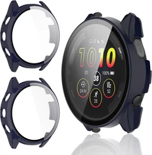 2 Pack for Garmin Forerunner 165 &165 Music Screen Protector Case [Full Coverage