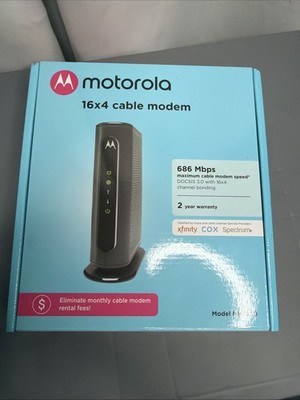 MOTOROLA 16x4 Cable Modem Model MB7420 ~ 686 Mbps DOCSIS 3.0 New In Open Box