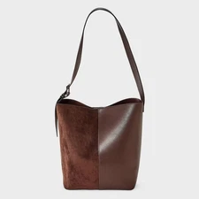Shoulder Bucket Bag - A New Day Brown