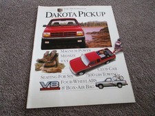 1995 Dodge Dakota Pickup Sales Brochure Book W Options & Packages & Color Chart