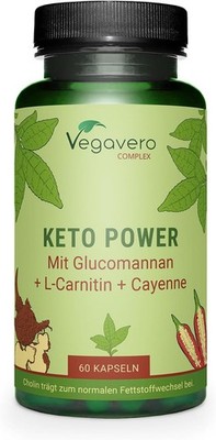 Vegavero Keto Power | 60 Kapseln | Komplex zur Unterstützung bei ketogener Ernäh