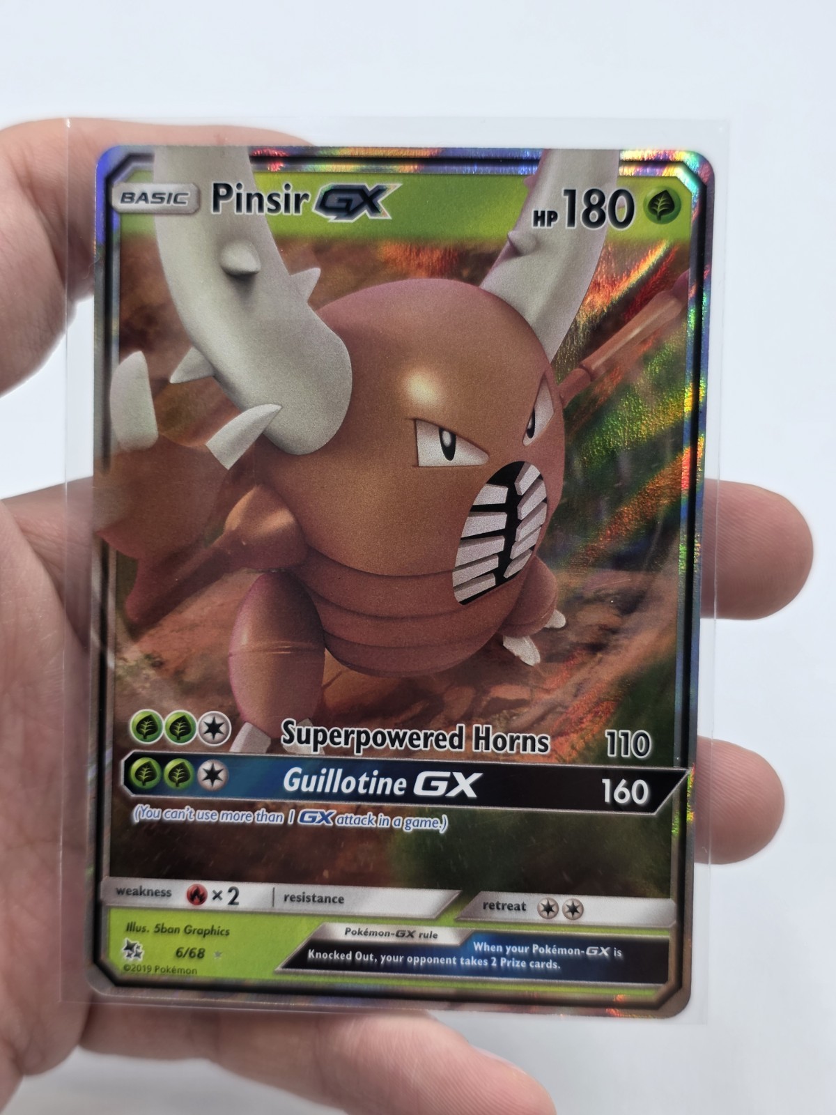 Pinsir GX 6/68 - Hidden Fates - Ultra Rare Holo Pokemon Card - Near Mint (NM)