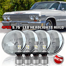 4pcs For Chevy Impala Bel Air 1962-1975 5.75 5-34 Led Headlights Hilo Beam
