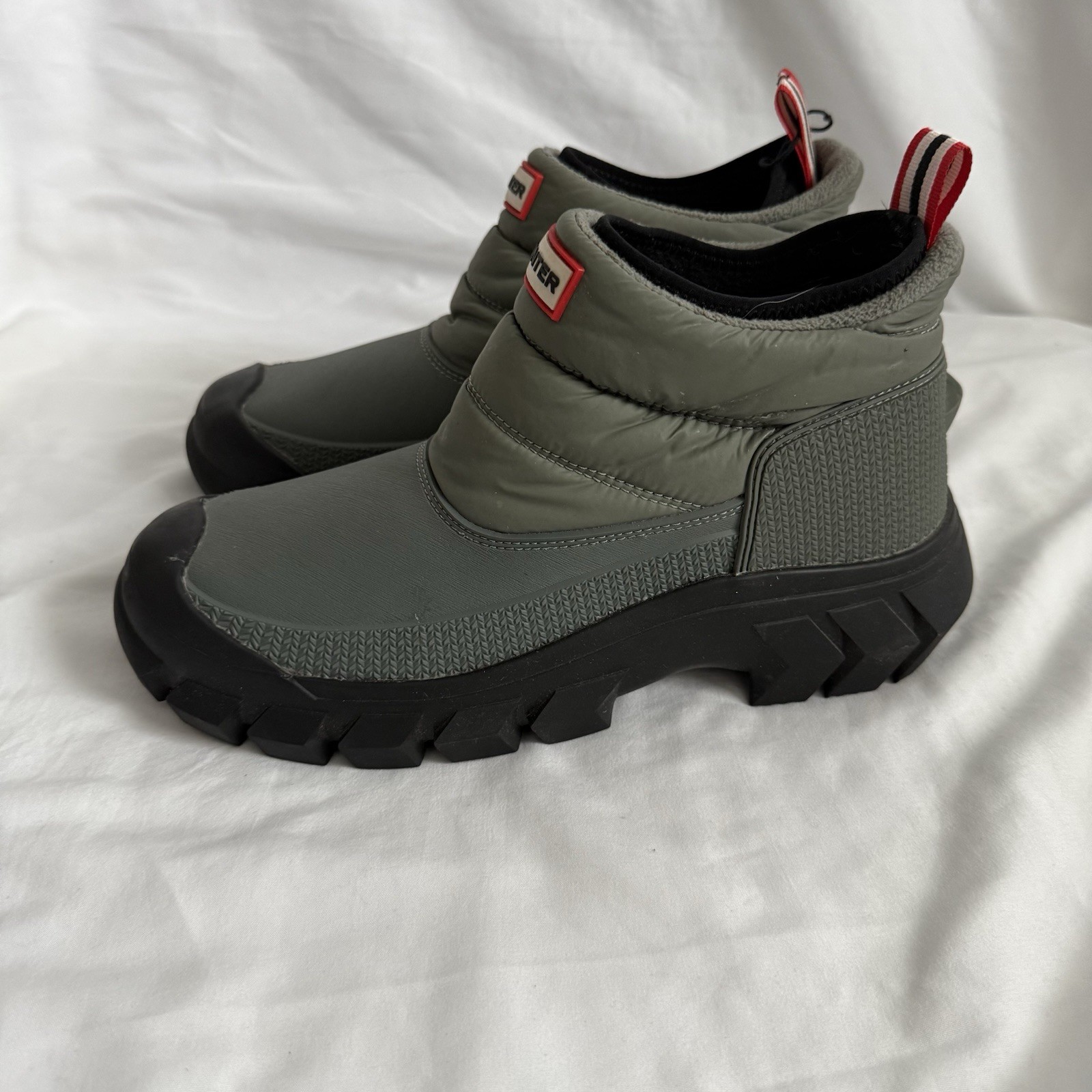 S Pull On Insulated Waterproof Winter Snow Ankle Boots Sz 7