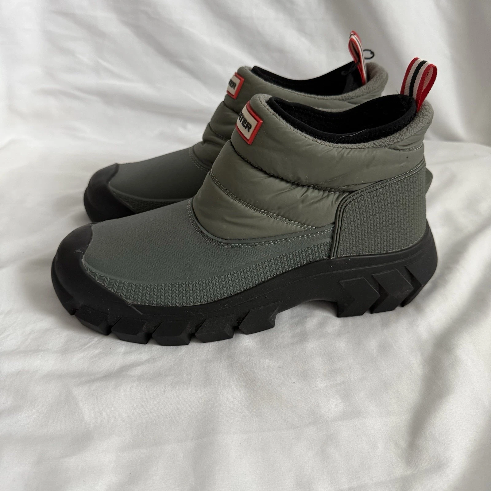 Hunter Intrepid Mens Pull On Insulated Waterproof Winter Snow Ankle Boots Sz 7