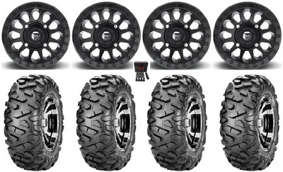 Fuel Vector MB 14'' Wheels 28'' BigHorn Tires Can-Am Maverick X3