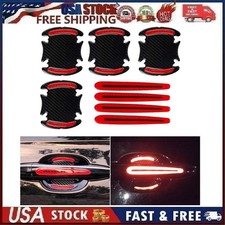 8x Car Door Handle Bowl Anti-Scratch Protective Film Reflective Sticker Strips