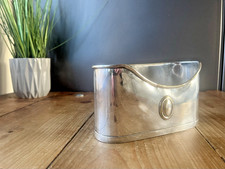 ELEGANTE PORTA LETTERE/PIANTA VASO FIORIERA DA SCRIVANIA PLACCATO ARGENTO SPAGNOLO METÀ SECOLO