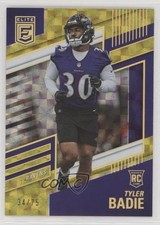 2022 Panini Donruss Elite Rookies Yellow /75 Tyler Badie #174 11pj