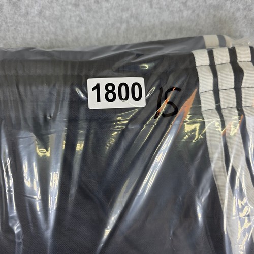 Adidas Track Pants Kids Large Black Red Logo Joggers 3 Stripe Athletic Training - Picture 14 of 14