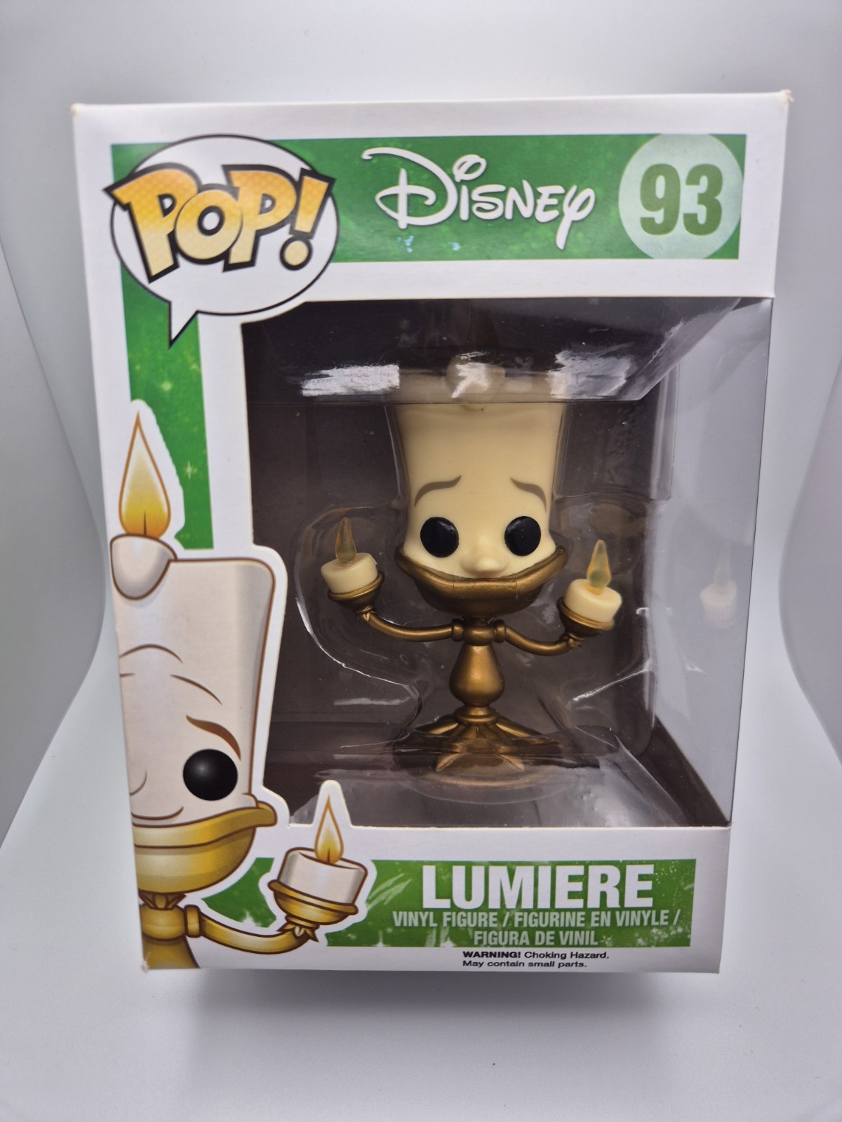 Funko Pop! Figura abovedada con protector Disney Lumiere #93 La Bella de la Bestia