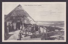 Postcard Horst Seebad Niechorze Rauchhaus thatched house Baltic Sea Poland