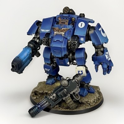Warhammer 40k Space Marines Ultramarines Redemptor Dreadnought Painted
