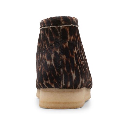 WALLABEE BOOTS CLARKS ORIGINALS BLACK ANIMAL PRINT SHOES SIZE 7