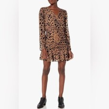 ASTR the label Women's Nikita Long Sleeve Ruffle Hem Short Mini Dress, small