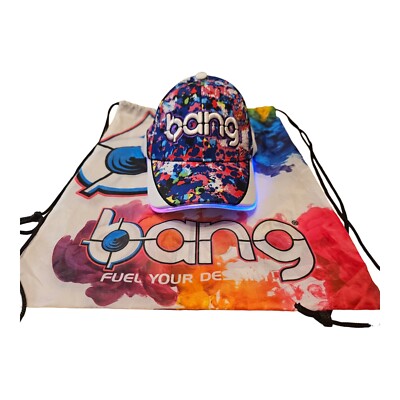 Bang Energy Drink LED Hat Light Up Multi Color Splash Signature Cap/Cinch WORKS