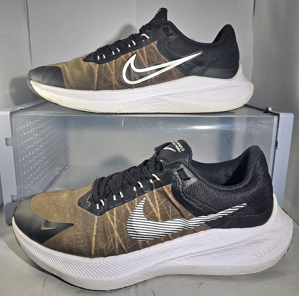 Nike Men's CW3419-006 Winflo Black/Brown/White Running Sneakers