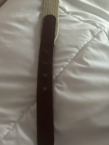 Coach Leather & Linen Canvas Woven Belt Womens Medium 30 Inches - Picture 5 of 5