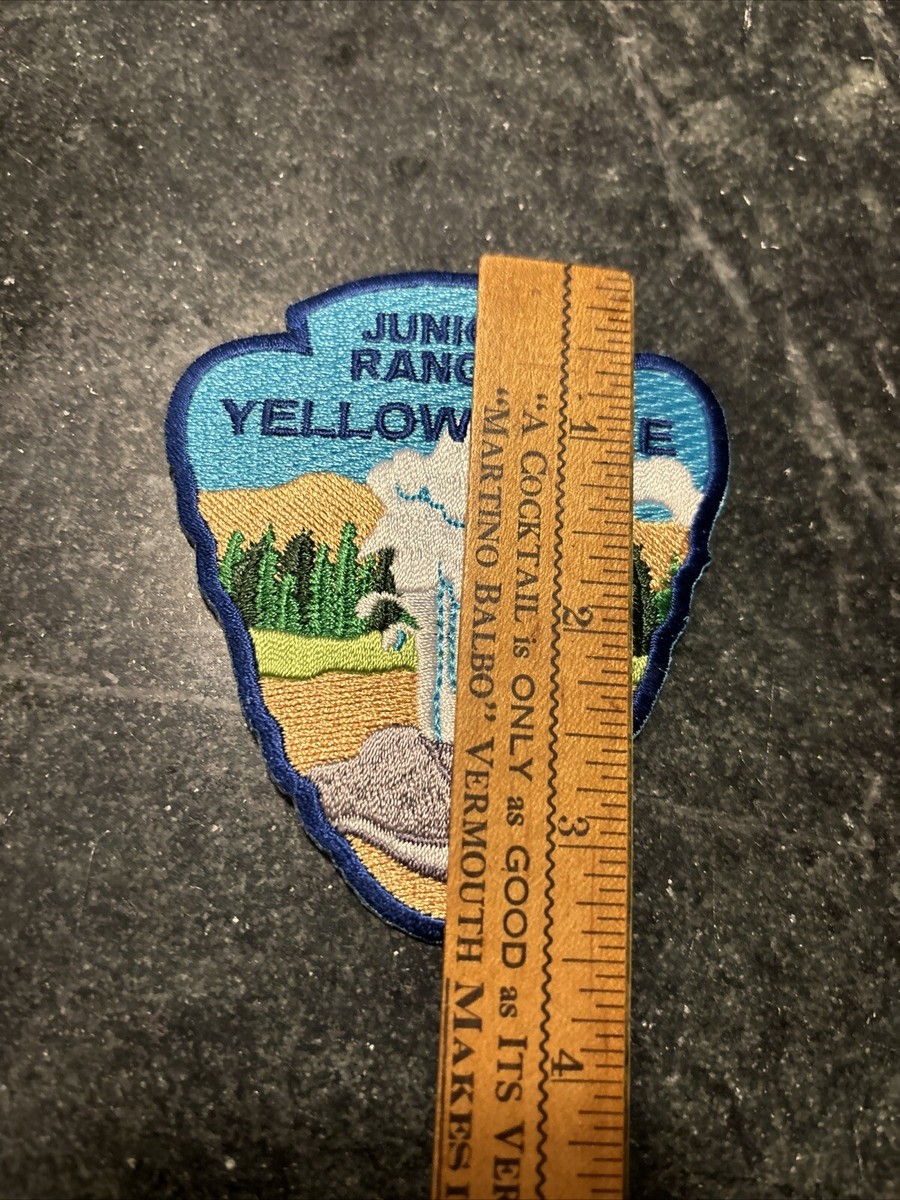 Yellowstone National Park Junior Ranger 3.5” Iron On Patch Hat Vtg